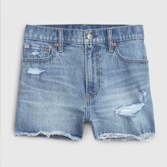 GAP Denim Shorts 3" Cheeky Short High Rise Distressed Size 27/4 - Picture 3 of 7